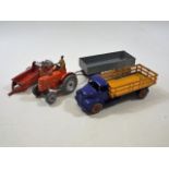 A Dinky Tractor & Trailer, A Dinky Farm Truck & A