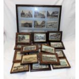 Approx. 25 Framed Postcards Mostly Relating To Ply