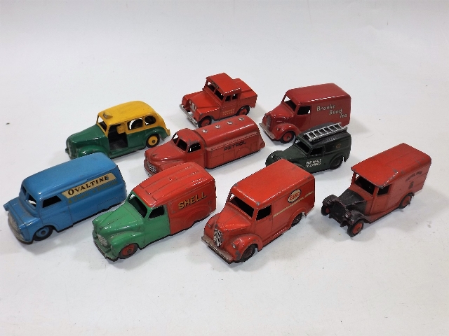 A Vintage Dinky Bedford Ovaltine Van & Eight Other