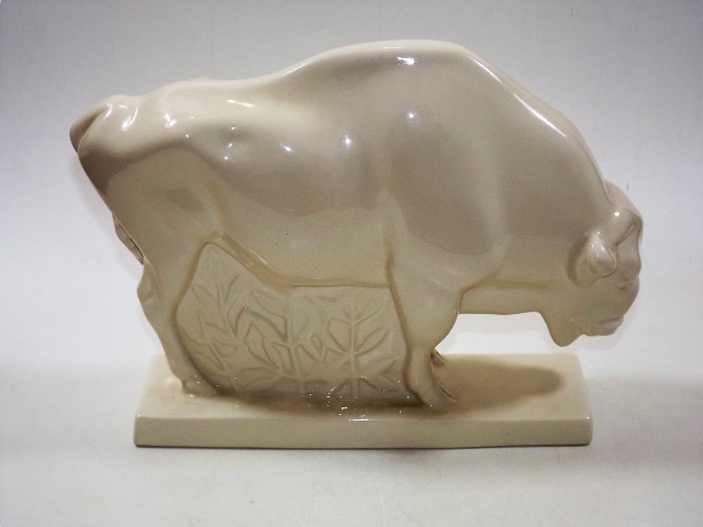 A large Wedgwood Pottery Bison