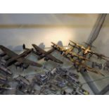 Five Hand Made WW2 Aircraft Constructed Out Of Wooden Ammunition Boxes