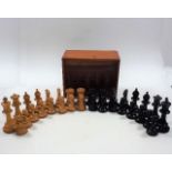 A C.1900 Staunton Style Chess Set & Box