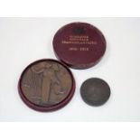 A French Commemorative Bronze Plaque, Boxed Twinne