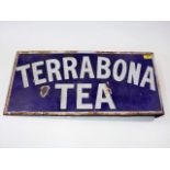 A Double Sided Terrabona Tea Enamel Sign