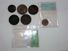 A George III Half Penny & Other Coinage