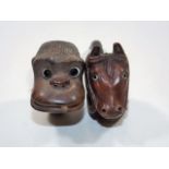 Two Carved Novelty Pipes