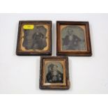 Three Gilt Mounted Daguerreotype Photographs, One