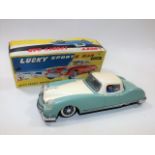 Tin Plate Lucky Sports Car With Original Box