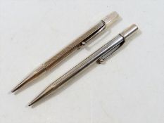 Two Silver Self Propelling Pencils