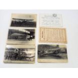 Four Photograph Postcards Of Early Aviation Includ