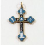A Gilt Micro Mosaic Crucifix