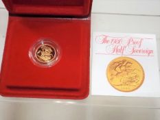A 1980 Gold Proof Half Sovereign