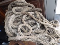 Two Large Quantity Lengths Of Heavy Duty Rope Esti