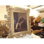 An Antique Gilt Framed Oil Painting Of Gentleman S