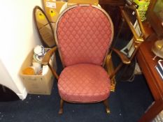 An Upholstered Ercol Rocking Chair