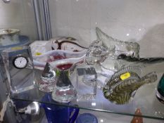 A Small Quantity Of Art Glass Items