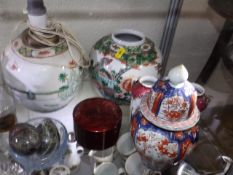 An Oriental Lamp & Three Other Oriental Related It