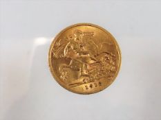 A 1912 Gold Half Sovereign