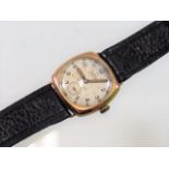 A Gents Rotary Wristwatch With 9ct Gol Case