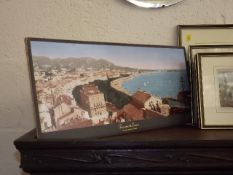 A Pair Of Cannes Hand Coloured Photographic Prints