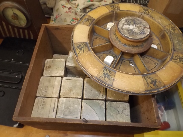 An Antique Game Twinned With 19thC. Building Block