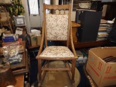 An Oak Framed Rocking Chair
