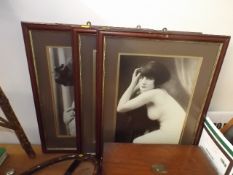 Three Early 20thC. Framed Nude Images