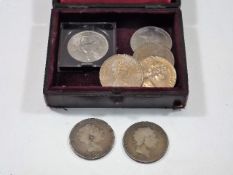 Two Silver George III Crowns & Other Coins