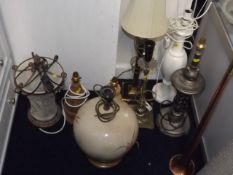 Eight 20thC. Table Lamps