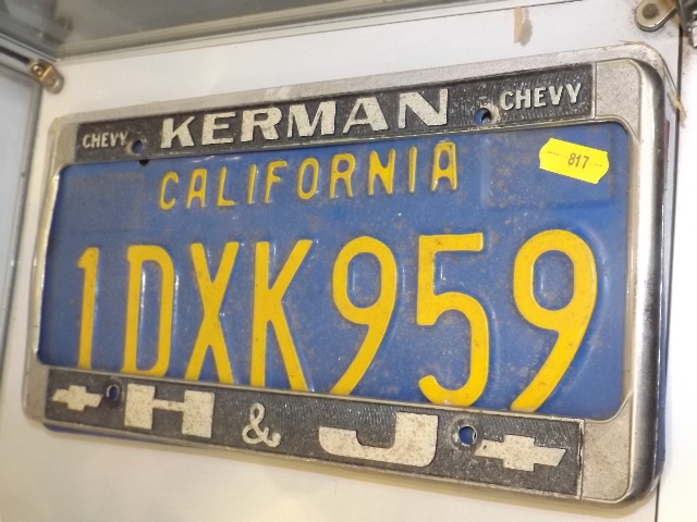 A USA California Kerman Chevvy Number Plate