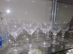 A Quantity Of Cut Glass Crystal Drinking Glasses