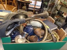 A Vintage Car Horn & Other Miscellany Items