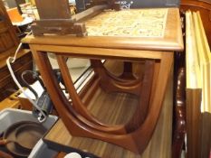 A Retro Teak Nest Of Tables With Tile Inlay Twinne