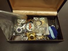 A Small Box Of Badges & Medals