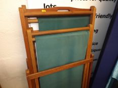 A Pair Of Vintage Teak Framed Deck Chairs