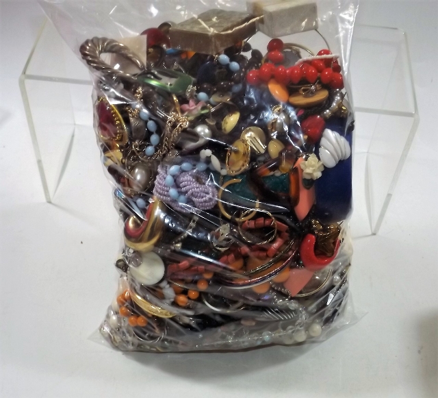 A Large Bag Of Costume Jewellery