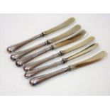 A Set Of Six Silver Handled Pastry Knives