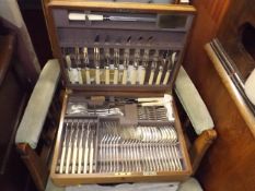 A Mappin & Webb Silver Plated Cutlery Service & Ot