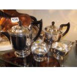 A Silver Plated Four Piece Tea & Coffee Service