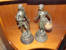 A Pair Of Spelter Figures
