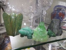 A Jade Style Turtle & Other Items