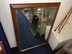 A Stained Maple Style Framed Mirror