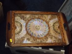 An Inlaid Butterfly Wing Tray