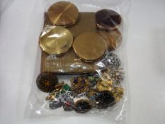 A Quantity Of Compacts & Costume Jewellery