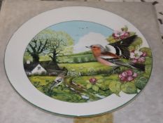 A Doulton Bird Plate & Three Others
