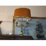 A Brass Double Lamp Fitting