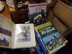 A Boxed Quantity Of Motorcycle Books & Personal Al