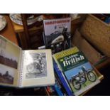 A Boxed Quantity Of Motorcycle Books & Personal Al