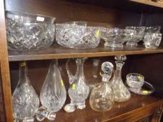 A Quantity Of Glassware & Decanters