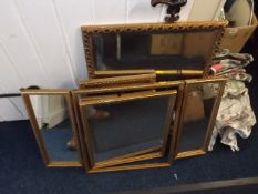 Three Modern Gilt Framed Mirrors